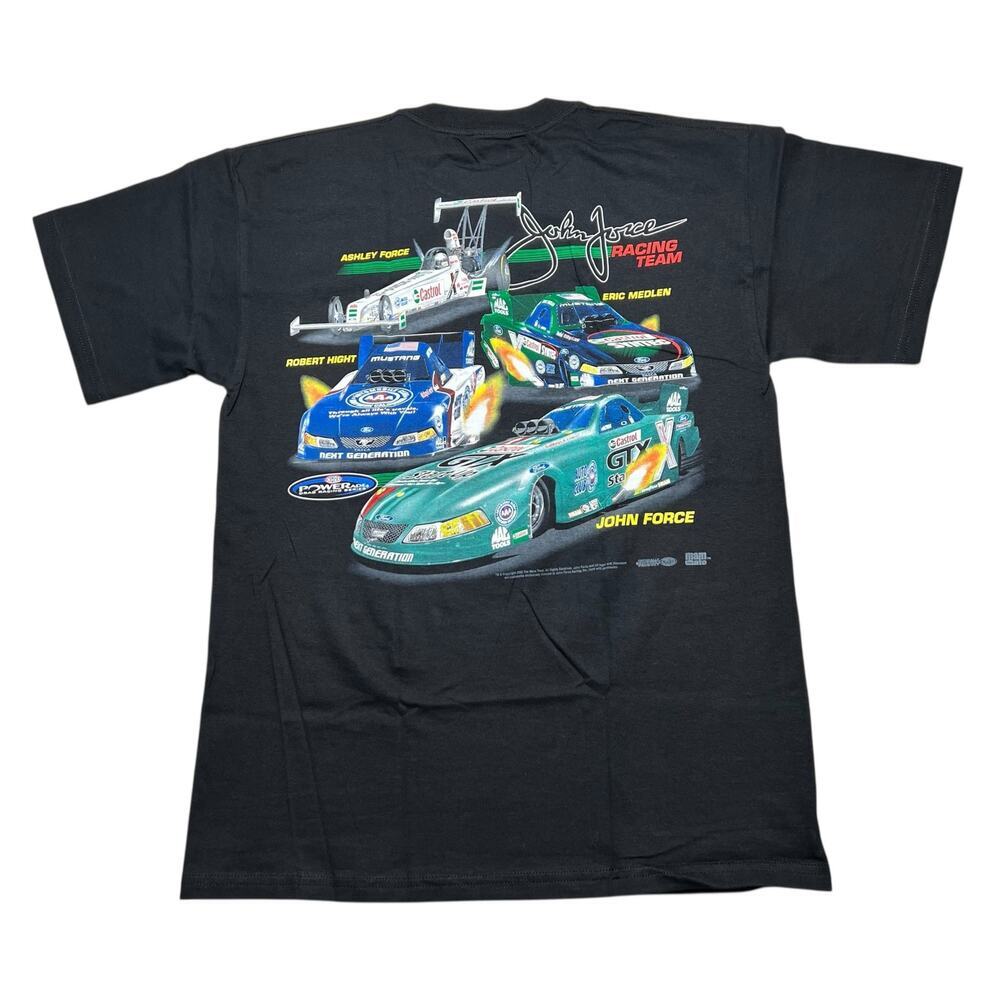 Vintage John Force Racing Team All Over print Men's size‎ Medium Y2K / Retro